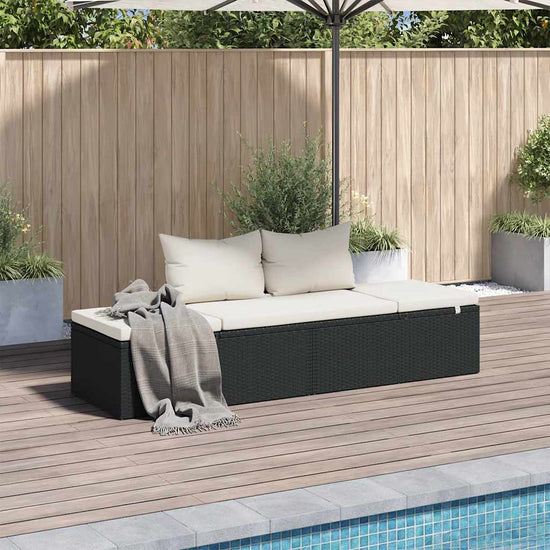 Garden Bed 195×60 cm Poly Rattan   Garden Bed