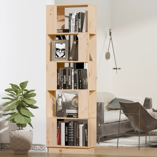 Bookshelf/Room Divider 51x25x163.5 cm Solid Pine Wood