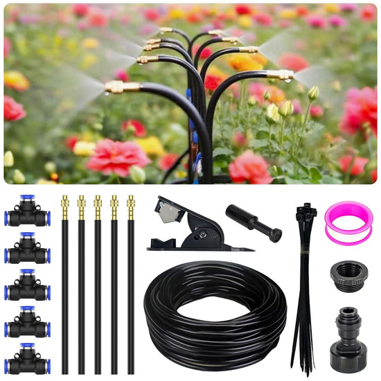 360 Adjustable Irrigation System Kit Garden Watering System Drip Irrigation Kit For Garden, Yard, Lawn, Greenhouse, Plants